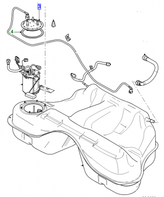 FUEL PUMP SENDER MOUNTING FLANGE C2P13299
